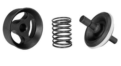 Double Angle O-ring Seat, Spring, and Valve